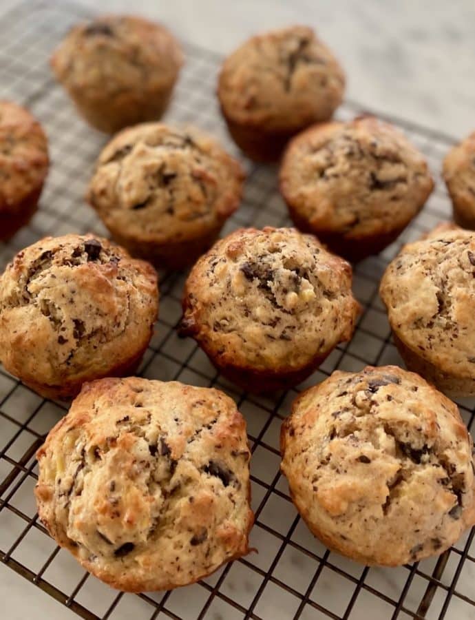 Banana Chocolate Swirl Muffins